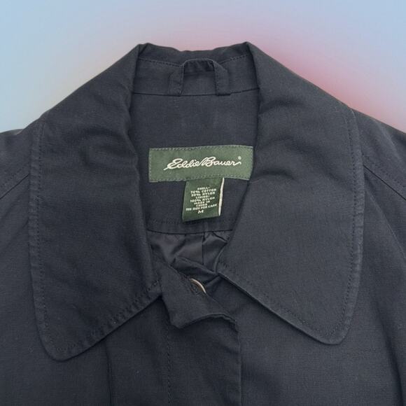 EDDIE BAUER Women’s Medium Black Rain Coat - Picture 2 of 4